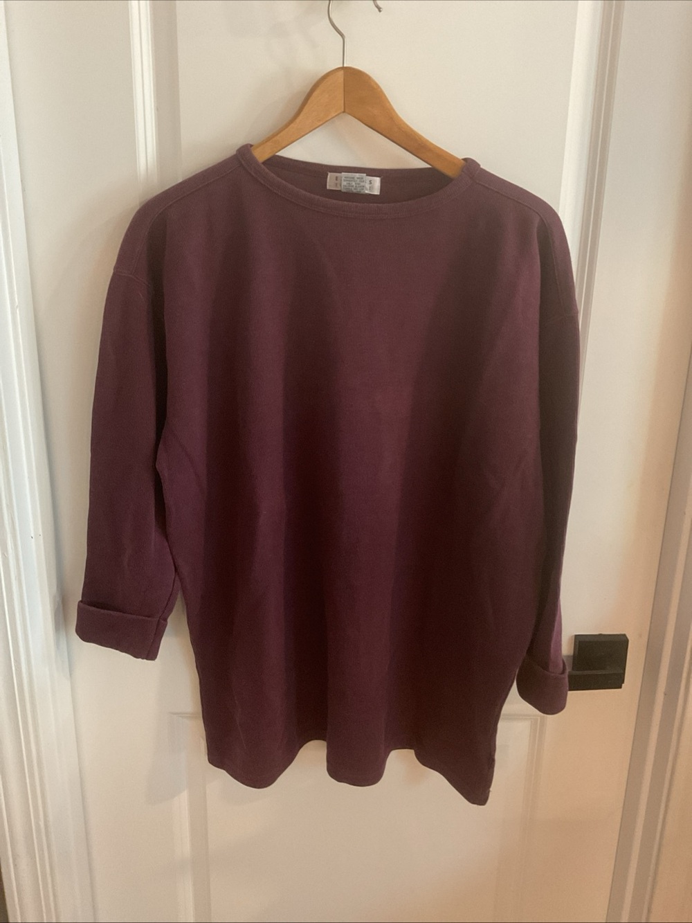 Express Tricot - Pullover Crewneck Sweater in Plum - Men’s Size Medium